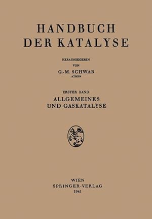 Seller image for Allgemeines und Gaskatalyse for sale by moluna