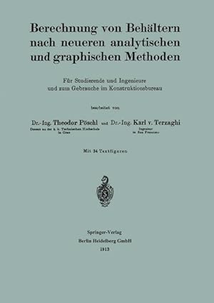 Imagen del vendedor de Berechnung von Behaeltern nach neueren analytischen und graphischen Methoden a la venta por moluna