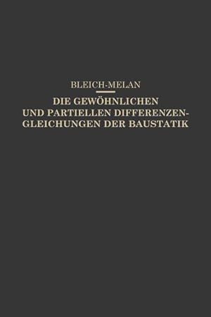 Seller image for Die Gewoehnlichen und Partiellen Differenzengleichungen der Baustatik for sale by moluna