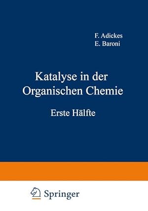 Seller image for Katalyse in der Organischen Chemie for sale by moluna