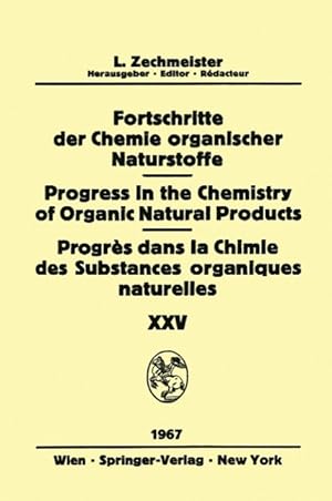 Image du vendeur pour Progress in the Chemistry of Organic Natural Products / Fortschritte der Chemie Organischer Naturstoffe / Progrs dans la Chimie des Substances Organiques Naturelles mis en vente par moluna