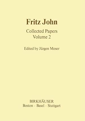Image du vendeur pour Fritz John Collected Papers mis en vente par moluna