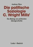 Bild des Verkufers fr Die politische Soziologie C. Wright Mills zum Verkauf von moluna