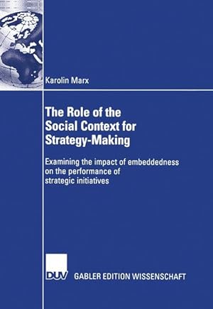 Seller image for The Role of the Social Context for Strategy-Making for sale by moluna