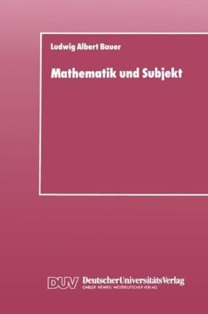 Imagen del vendedor de Mathematik und Subjekt a la venta por moluna