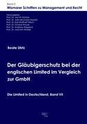 Seller image for Der Glaeubigerschutz bei der englischen Limited im Vergleich zur GmbH for sale by moluna