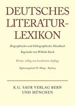 Bild des Verkufers fr Deutsches Literatur-Lexikon, Egaenzungsband VI, Maag - Ryslavy zum Verkauf von moluna