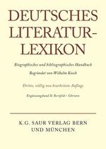 Bild des Verkufers fr Deutsches Literatur-Lexikon, Ergaenzungsband II, Bernfeld - Christen zum Verkauf von moluna