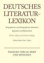 Bild des Verkufers fr Deutsches Literatur-Lexikon, Band 6, Gaa - Gysin zum Verkauf von moluna