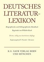 Bild des Verkufers fr Deutsches Literatur-Lexikon, Ergaenzungsband IV, Fraenkel - Hermann zum Verkauf von moluna