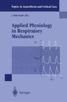 Bild des Verkufers fr Applied Physiology in Respiratory Mechanics zum Verkauf von moluna