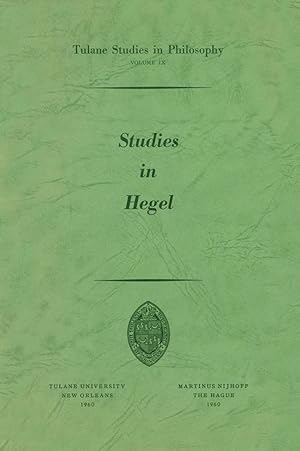 Image du vendeur pour Studies in Hegel mis en vente par moluna