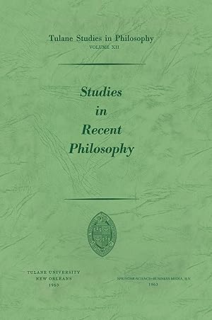 Image du vendeur pour Studies in Recent Philosophy mis en vente par moluna