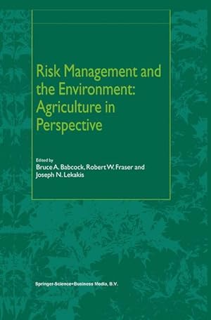 Bild des Verkufers fr Risk Management and the Environment: Agriculture in Perspective zum Verkauf von moluna