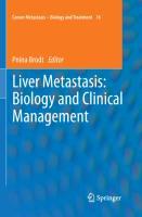 Bild des Verkufers fr Liver Metastasis: Biology and Clinical Management zum Verkauf von moluna