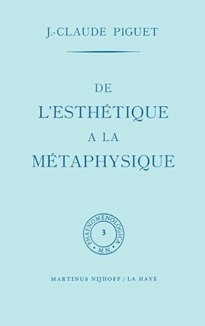 Seller image for De l esthtique  la mtaphysique for sale by moluna