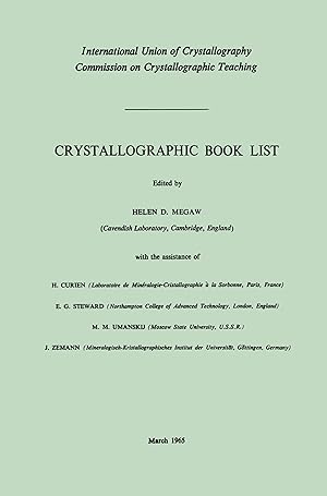 Immagine del venditore per Crystallographic Book List venduto da moluna