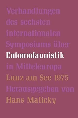 Seller image for Verhandlungen des Sechsten Internationalen Symposiums ber Entomofaunistik in Mitteleuropa for sale by moluna