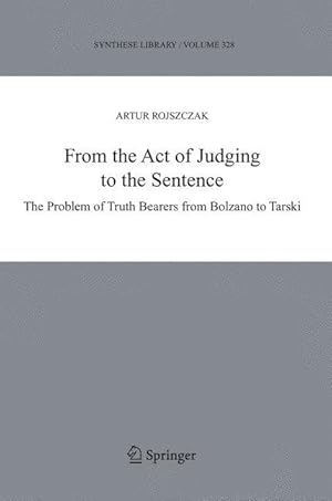 Seller image for From the Act of Judging to the Sentence for sale by moluna
