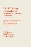 Seller image for ECAT Assay Procedures A Manual of Laboratory Techniques for sale by moluna