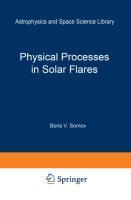Bild des Verkufers fr Physical Processes in Solar Flares zum Verkauf von moluna