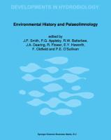 Seller image for Environmental History and Palaeolimnology for sale by moluna