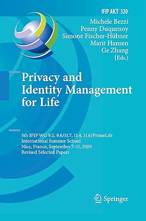 Bild des Verkufers fr Privacy and Identity Management for Life zum Verkauf von moluna