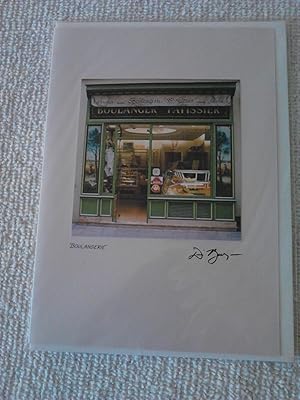 "Boulangerie" Dennis Barloga Illustrated Blank Greeting Card [Stationery]