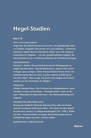 Immagine del venditore per Hegel-Studien venduto da moluna