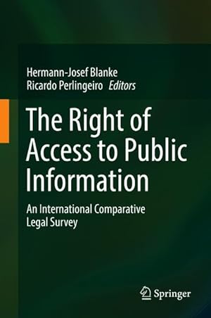 Bild des Verkufers fr The Right of Access to Public Information zum Verkauf von moluna