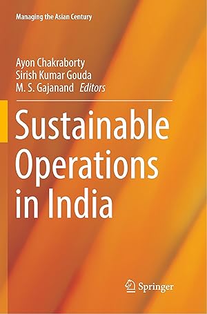 Imagen del vendedor de Sustainable Operations in India a la venta por moluna