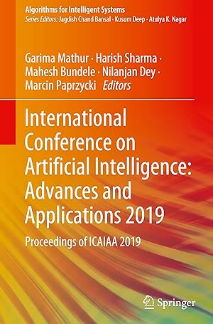 Imagen del vendedor de International Conference on Artificial Intelligence: Advances and Applications 2019 a la venta por moluna