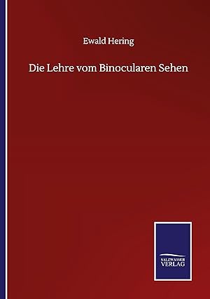 Seller image for Die Lehre vom Binocularen Sehen for sale by moluna