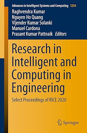 Bild des Verkufers fr Research in Intelligent and Computing in Engineering: Select Proceedings of Rice 2020 zum Verkauf von moluna