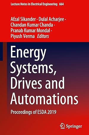 Bild des Verkufers fr Energy Systems, Drives and Automations: Proceedings of Esda 2019 zum Verkauf von moluna