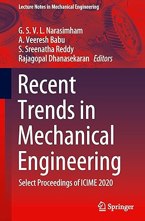 Immagine del venditore per Recent Trends in Mechanical Engineering: Select Proceedings of Icime 2020 venduto da moluna