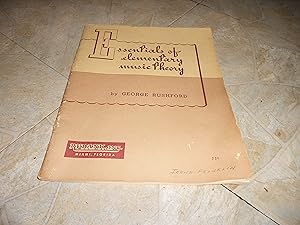 Seller image for essentials of elementary music theory for sale by ralph brandeal
