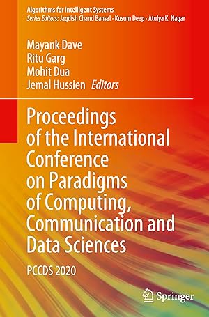 Bild des Verkufers fr Proceedings of the International Conference on Paradigms of Computing, Communication and Data Sciences: Pccds 2020 zum Verkauf von moluna