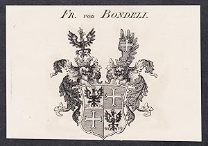 Bild des Verkufers fr Fr. von Bondeli" - Wappen coat of arms zum Verkauf von Antiquariat Steffen Vlkel GmbH