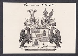 Bild des Verkufers fr Fr. von Leyen" - Wappen coat of arms zum Verkauf von Antiquariat Steffen Vlkel GmbH