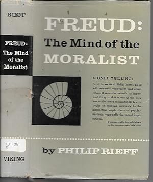 Bild des Verkufers fr Freud: The Mind of the Moralist (Viking: 1959) zum Verkauf von Bookfeathers, LLC