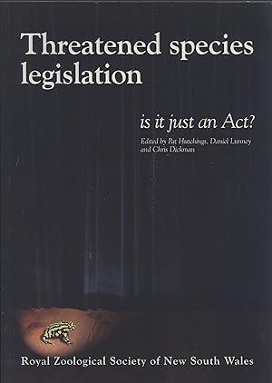 Seller image for Threatened Species Legislation: is it Just an Act? for sale by Masalai Press