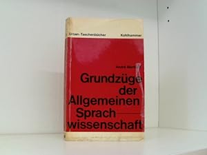 Seller image for Grundzge der allgemeinen Sprachwissenschaft for sale by Book Broker