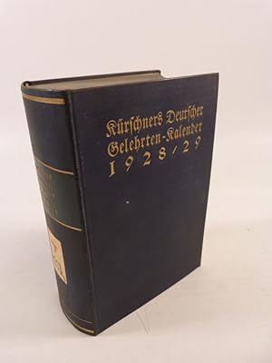 Bild des Verkufers fr Krschners Deutscher Gelehrten-Kalender 1928/29. zum Verkauf von Antiquariat Bookfarm