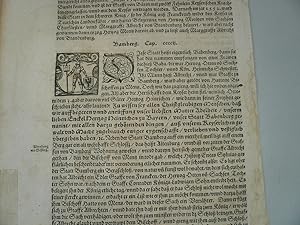 Bamberg, anno 1570, Blatt aus S. Münster, Cosmographia Beschreibung der Stadt Bamberg, Blattmaß: ...