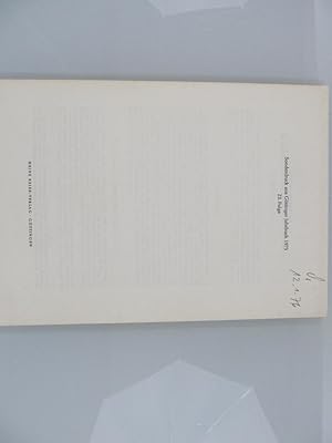 Bild des Verkufers fr Sonderdruck aus Gttingen Jahrbuch 1975, 23 Folge zum Verkauf von SIGA eG