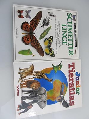 Konvolut: Schmetterlinge; Junior Tieratlas. 2 Bücher