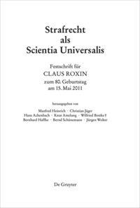 Imagen del vendedor de Festschrift fr Claus Roxin zum 80. Geburtstag am 15. Mai 2011 a la venta por moluna