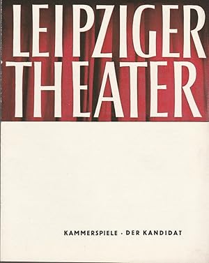 Bild des Verkufers fr Programmheft Erstauffhrung Carl Sternheim DER KANDIDAT Premiere 21. November 1964 Kammerspiele Spielzeit 1964 / 65 Heft 9 zum Verkauf von Programmhefte24 Schauspiel und Musiktheater der letzten 150 Jahre