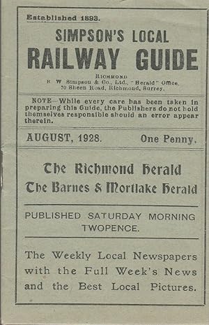 SIMPSON S LOCAL RAILWAY GUIDE AUGUST 1928